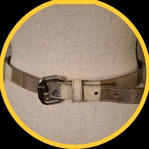Fossil Vintage Y2K Multi Color Metallic Leather Belt
